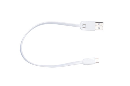 USB and USB micro microphone cable head against a white background