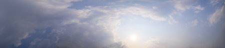 Panoramic sky and clouds in the daytime
