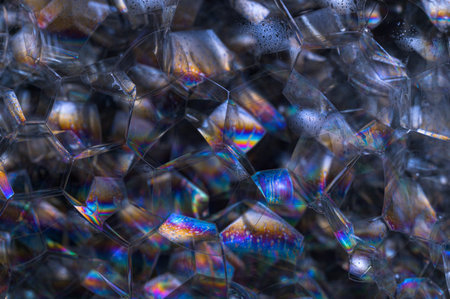 Rainbow in a black background bubble