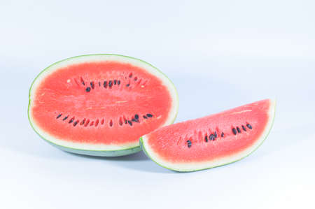 Watermelon in white backgroundの写真素材