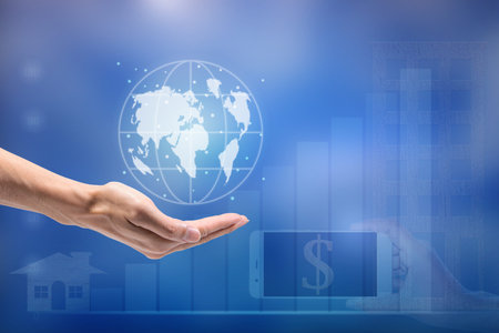Business world concept background graph statistics
