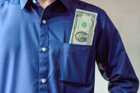 Business men use cash to shop and do businessの写真素材