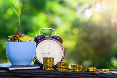 Concept of saving money and business growthの写真素材