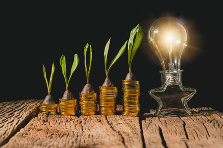 Light Bulb Ideas for Business Growthの写真素材