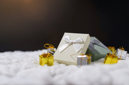 Gift box merry christmas background