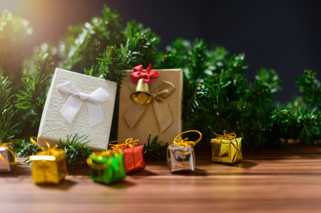 Gift box merry christmas background