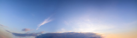 Panorama sky clouds in the eveningの写真素材