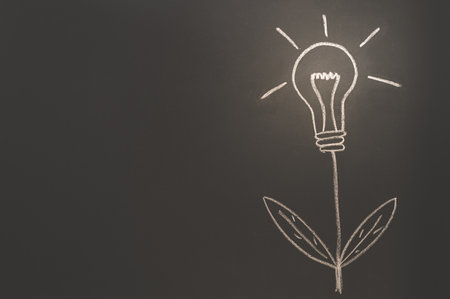 Light bulb tree symbol energy lightの写真素材