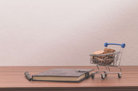 The book is on the desk the concept loves to read and writeの写真素材