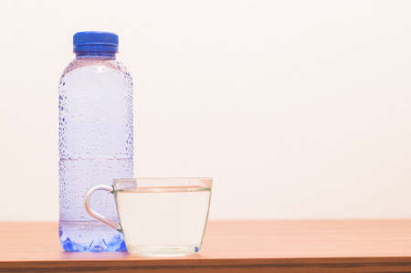 Bottle of drinking water. drinking water for healthの写真素材