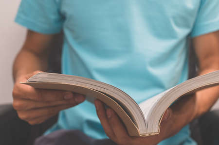 The concept of reading loveの写真素材