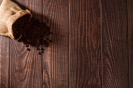 Love drinking coffee, coffee beans on the table