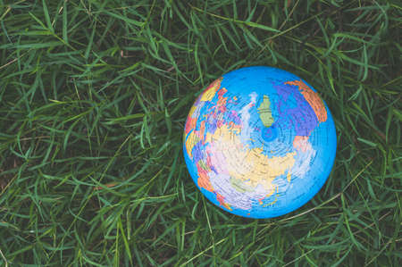 World Environment Day .Love the world .Hand holding a globeの写真素材