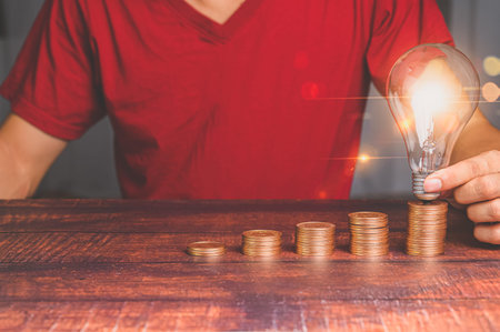 concept of business people investing in stocks and income growth