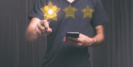 Customers give symbols, smiley faces, satisfaction in service