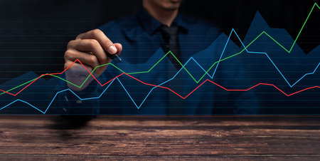 Business growth progress or success concept invest in trading illustration