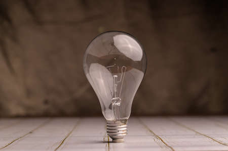 Light bulb placed on the desk, new ideaの写真素材