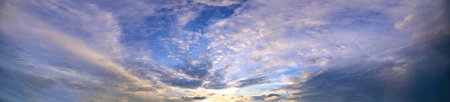 sky and clouds in the evening