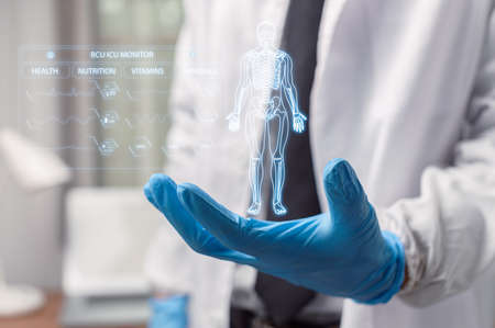 doctor is analyzing the patient's condition.の写真素材