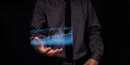 Business global internet connection application technology and digital marketing, Financial and bankingの写真素材