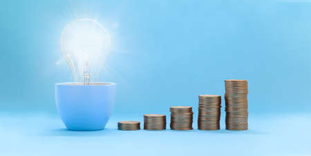 stacked coins investment stock growthの写真素材