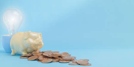 Growing Money business finance and saving money investment concept stacking coinsの写真素材