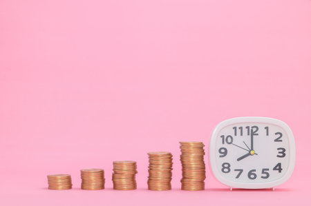 stacked coin concept financial growth stocks invest taxes income