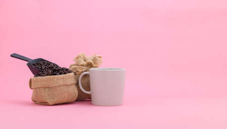 coffee beans coffee cup energyの写真素材