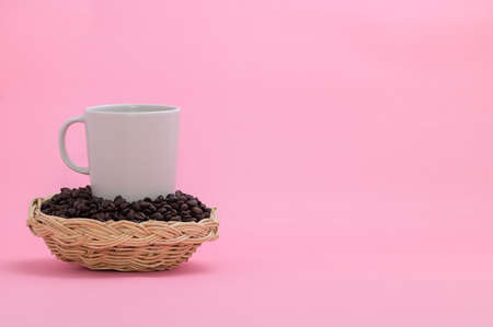 coffee beans coffee cup energyの写真素材
