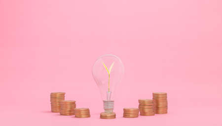 stacked coin concept financial growth stocks invest taxes incomeの写真素材