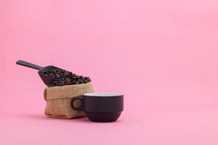 coffee beans coffee cup energyの写真素材