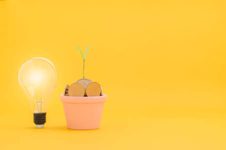 save money, invest in stocks, financial growth, incomeの写真素材