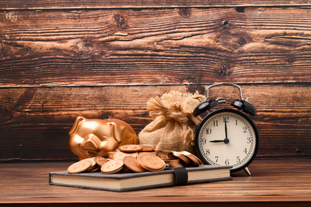 business finance and saving money investment , Money coin stack