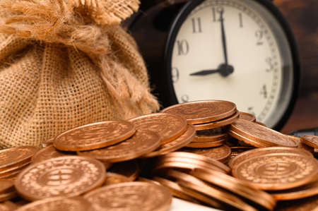 business finance and saving money investment , Money coin stackの写真素材