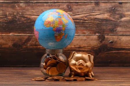 Save money, invest, stock, grow financial income.の写真素材
