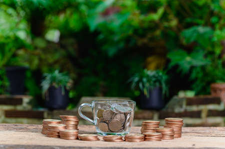 Save money, invest stocks, grow your income.の写真素材