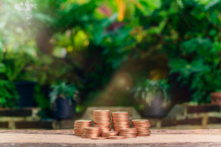 Save money, invest stocks, grow your income.の写真素材