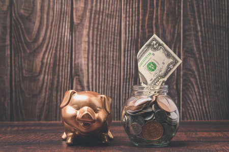 save money, invest stocks, financial incomeの写真素材