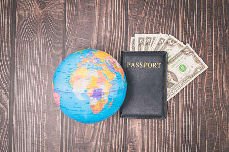 passport Save money for traveling and doing business around the world.の写真素材