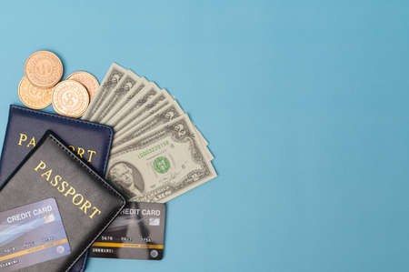 passport Save money for traveling and doing business around the world.の写真素材