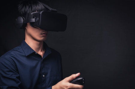 VR glasses connection metaverse online technology