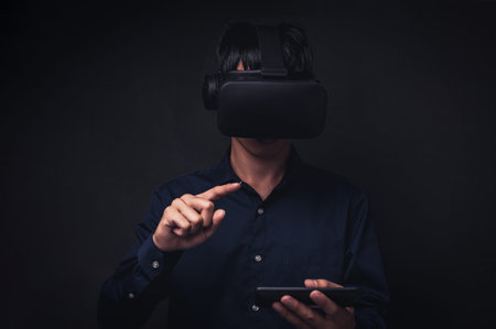 VR glasses connection metaverse online technology