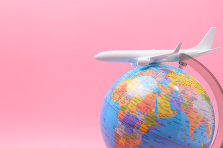 Transportation and Tourism By plane around the worldの写真素材
