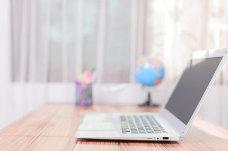 computer, notebook, on the desk