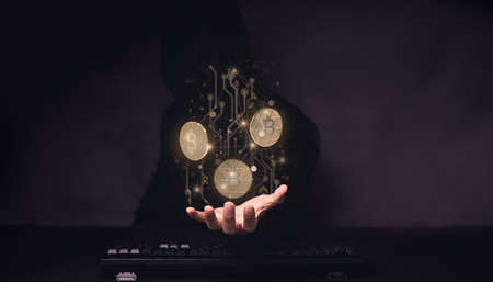 Trade trading crypto currency coins Bitcoin Exchanges Invest Metaverse stocksの写真素材