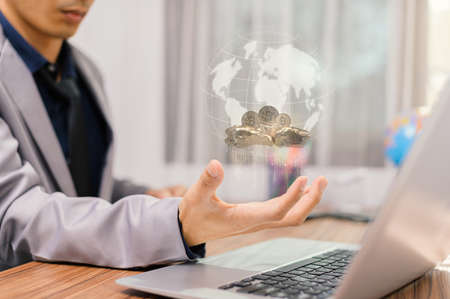 Trade trading crypto currency coins Bitcoin Exchanges Invest Metaverse stocksの写真素材