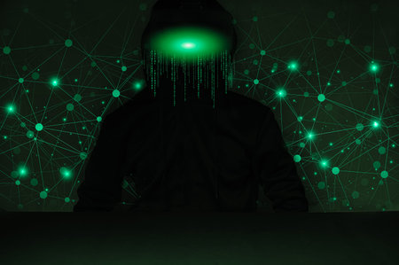 binary background for hackathon and other digital events. Fallen zero numbers with matrix effect on...