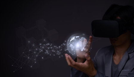 business goals metaverse and digital world online network technology data artificial intelligence