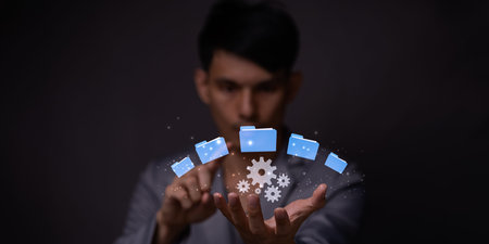 virtual Global Internet connection metaverse, Folder Document Management System, online...