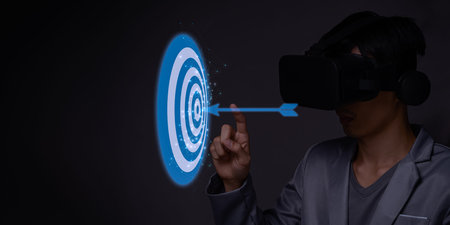 business goals metaverse and digital world online network technology data artificial intelligence
